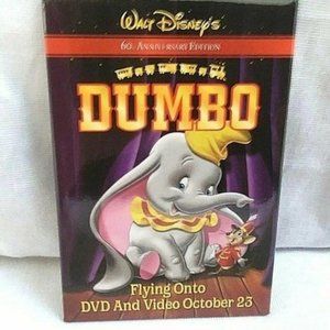 Disney Pin DUMBO Movie Promotional Elephant Blockbuster Video and DVD Release Ad